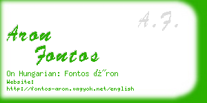 aron fontos business card